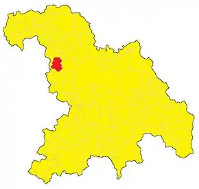 Poziția localității Fubine