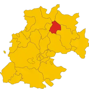 Poziția localității Gagliano Castelferrato