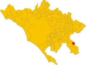 Poziția comunei în cadrul provinciei