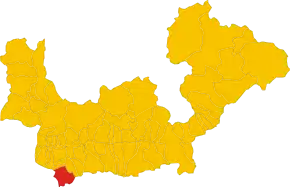Poziția localității Gerola Alta