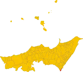 Poziția localității Giardini-Naxos