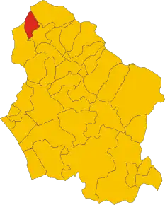 Localizarea Giuncugnano în Provincia Lucca