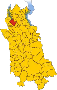 Poziția localității Gozzano