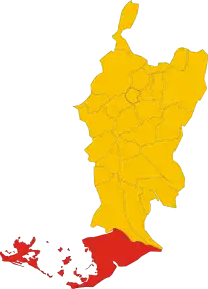 Poziția comunei în cadrul provinciei