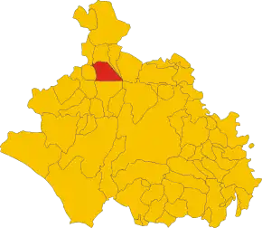 Poziția localității Gradoli