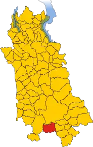 Poziția localității Granozzo con Monticello