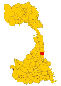 Poziția localității Greggio