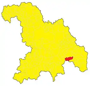 Poziția localității Grondona