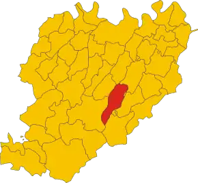 Poziția localității Gropparello