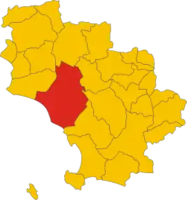 Poziția localității Comune di Grosseto