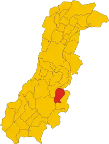 Poziția localității Guiglia