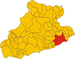Localizarea în provincia Imperia