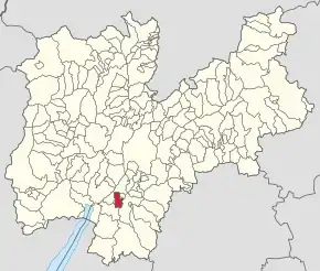 Poziția localității Isera