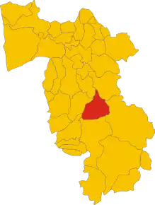 Localizarea Lajatico în Provincia Pisa