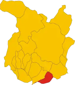 Localizarea Lamporecchio în Provincia Pistoia