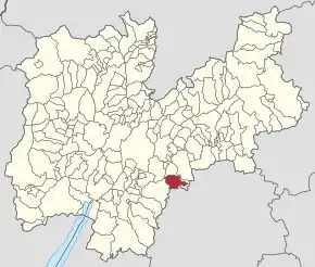 Poziția localității Lavarone