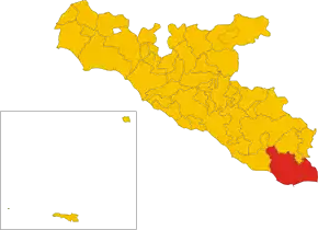 Poziția localității Comune di Licata