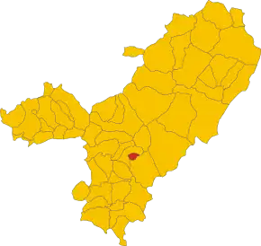 Poziția comunei în cadrul provinciei