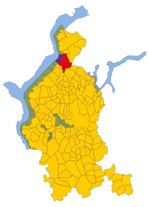 Poziția localității Luino