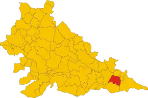Localització de Magnacavallo a la província de Màntua