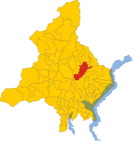 Poziția localității Malesco