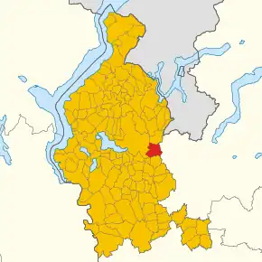 Poziția localității Malnate