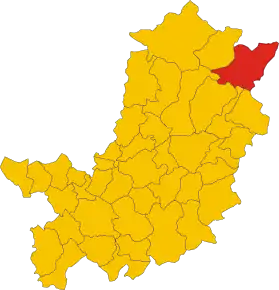 Localizarea Marradi în Provincia Florența