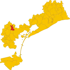 Poziția comunei în cadrul provinciei