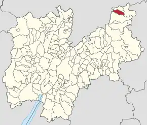 Poziția localității Mazzin