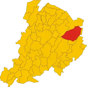 Poziția localității Medicina