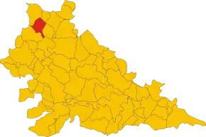 Poziția localității Medole