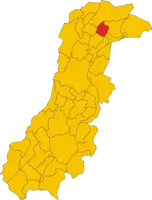 Poziția localității Medolla