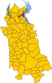 Poziția localității Meina