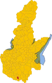 Poziția localității Milzano