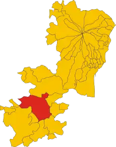 Poziția localității Mineo