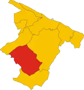 Poziția comunei în cadrul provinciei