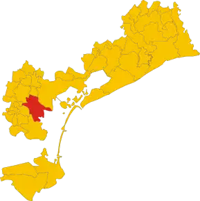 Poziția comunei în cadrul provinciei
