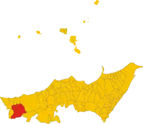 Poziția localității Mistretta