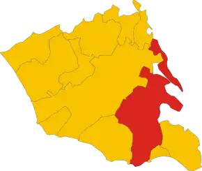 Poziția localității Comune di Modica