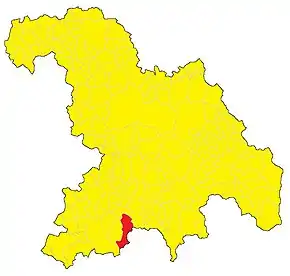 Poziția localității Molare