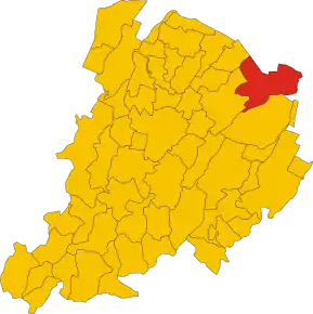 Poziția localității Molinella