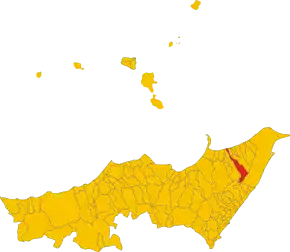 Poziția localității Monforte San Giorgio