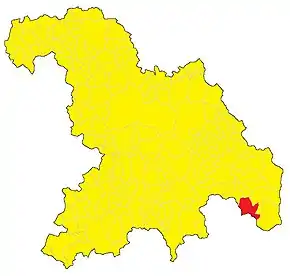 Poziția localității Mongiardino Ligure