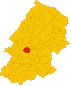 Localizarea Montagano în Provincia Campobasso