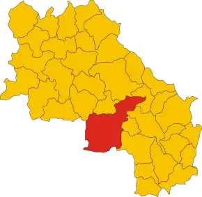 Poziția localității Montalcino