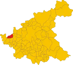 Poziția localității Montebuono