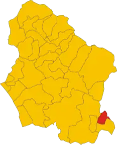 Poziția localității Montecarlo, Toscana