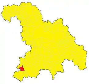 Poziția localității Montechiaro d'Acqui