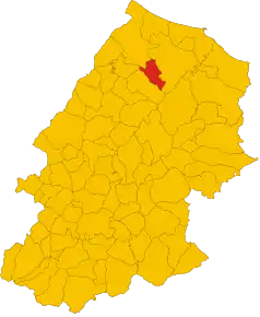 Localizarea Montecilfone în Provincia Campobasso