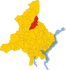 Poziția localității Montecrestese